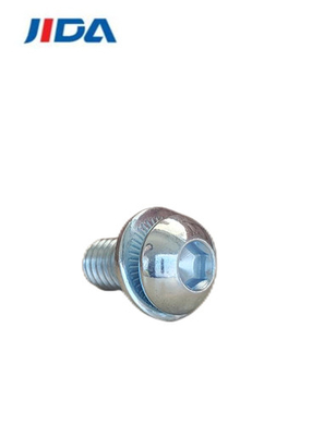 M6 x 12.6mm গ্রেড 8.8 হেক্স ওয়াশার স্ক্রু ফ্ল্যাট রাউন্ড হেড অ্যালেন বোল্ট