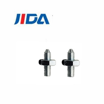 M2.5 9mm শঙ্কু শেষ হেক্স হেড বোল্ট এবং বাদাম নীল সাদা জিঙ্ক ধাতুপট্টাবৃত