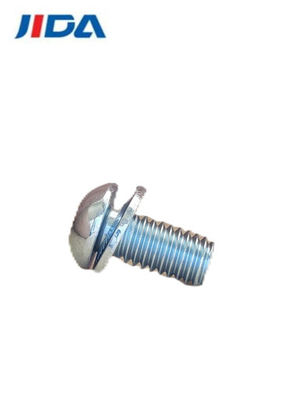 M6 x 12.6mm গ্রেড 8.8 হেক্স ওয়াশার স্ক্রু ফ্ল্যাট রাউন্ড হেড অ্যালেন বোল্ট